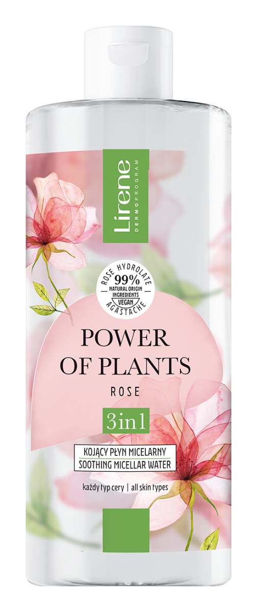 Apa micelara cu efect calmant Trandafir Power Of Plants, 400ml, Lirene Apa micelara cu efect calmant Trandafir Power Of Plants, 400ml, Lirene