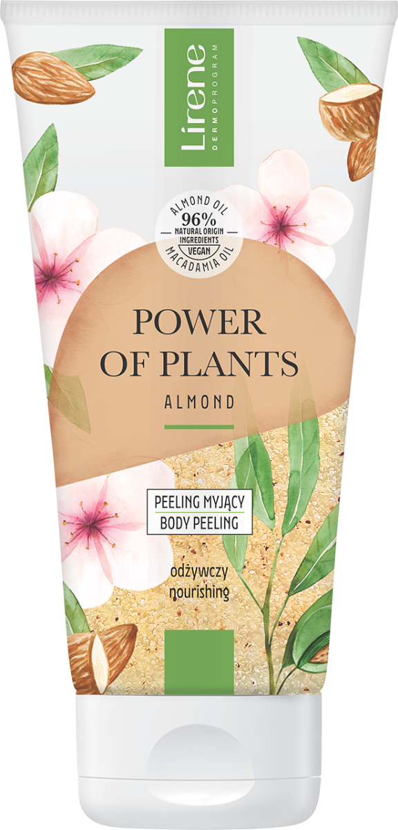 Peeling corporal hranitor cu extract de migdale Power of Plants, 175ml, Lirene