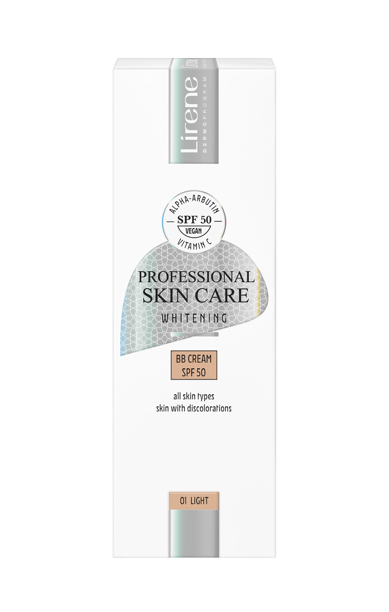 Crema BB uniformizare nuanta ten SPF50 Nuanta 01 Light Whitening, 30ml, Lirene