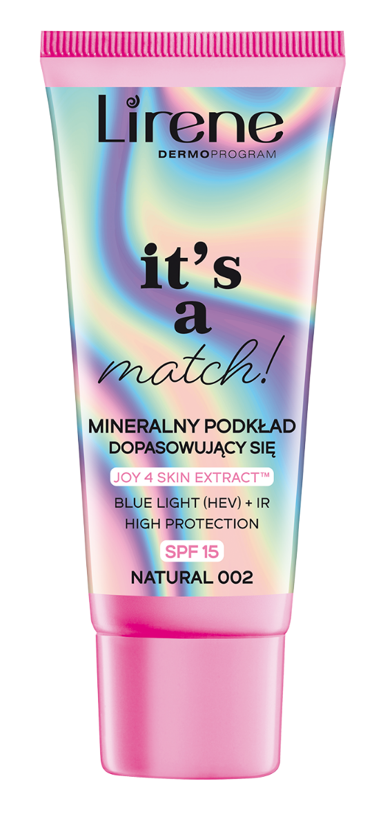 Fond de ten adaptabil nuantei tenului 02 SPF15 IR It's A Match, 30ml, Lirene Fond de ten adaptabil nuantei tenului 02 SPF15 IR It's A Match, 30ml, Lirene