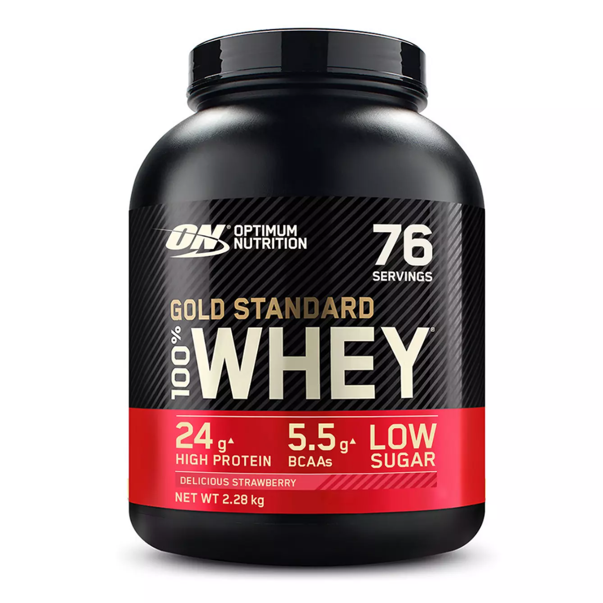 Proteine din zer 100% Whey Gold Standard cu aroma de capsuni, 2.28kg, Optimum Nutrition Proteine din zer 100% Whey Gold Standard cu aroma de capsuni, 2.28kg, Optimum Nutrition
