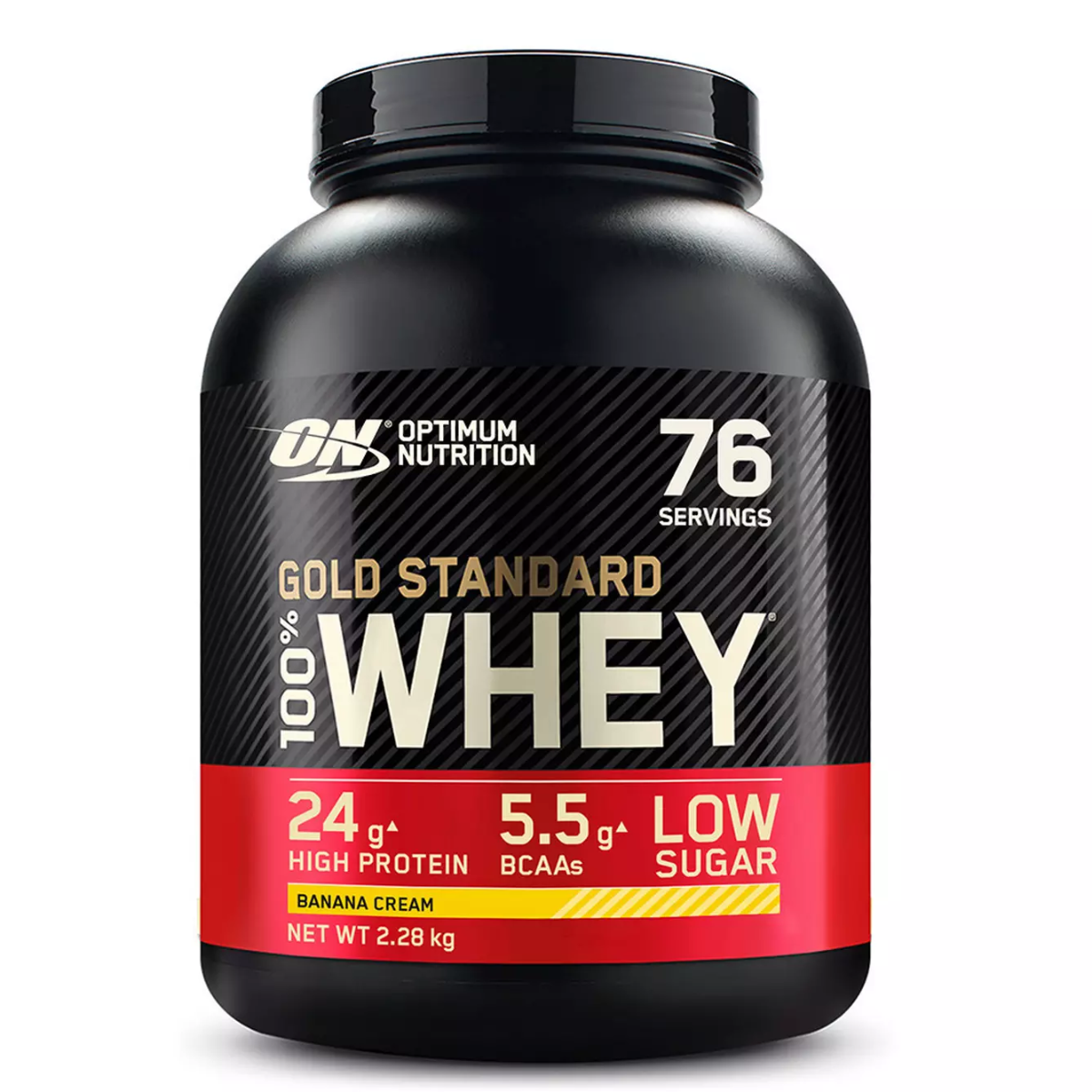 Proteine din zer 100% Whey Gold Standard cu aroma de banana, 2.28kg, Optimum Nutrition Proteine din zer 100% Whey Gold Standard cu aroma de banana, 2.28kg, Optimum Nutrition