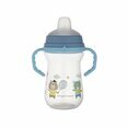 Cana cu cioc de silicon Bonjour Paris Albastru, 250ml, Canpol babies Cana cu cioc de silicon Bonjour Paris Albastru, 250ml, Canpol babies