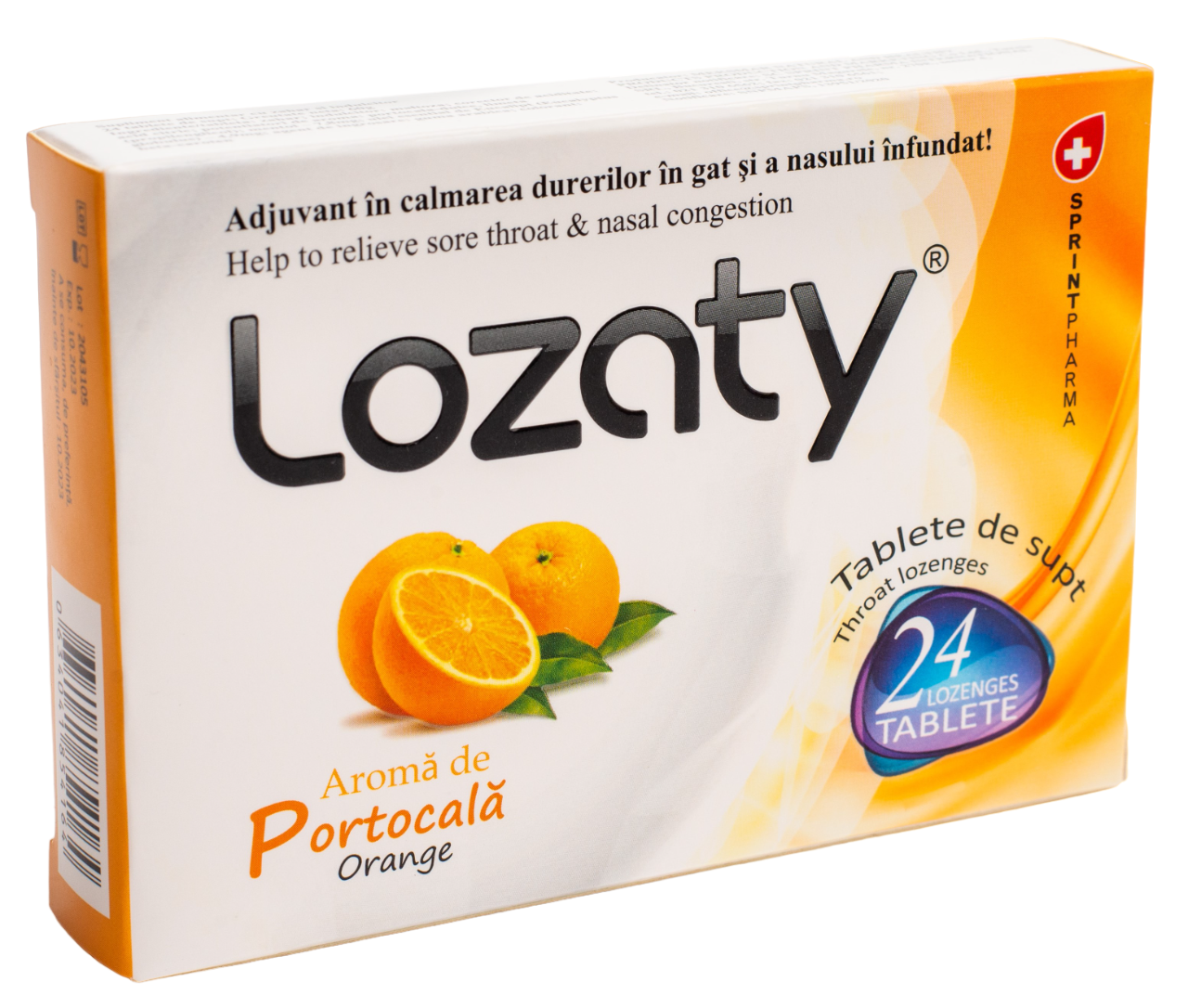 Supliment alimentar cu aroma de portocale Lozaty, 24 tablete, Sprint Pharma Supliment alimentar cu aroma de portocale Lozaty, 24 tablete, Sprint Pharma