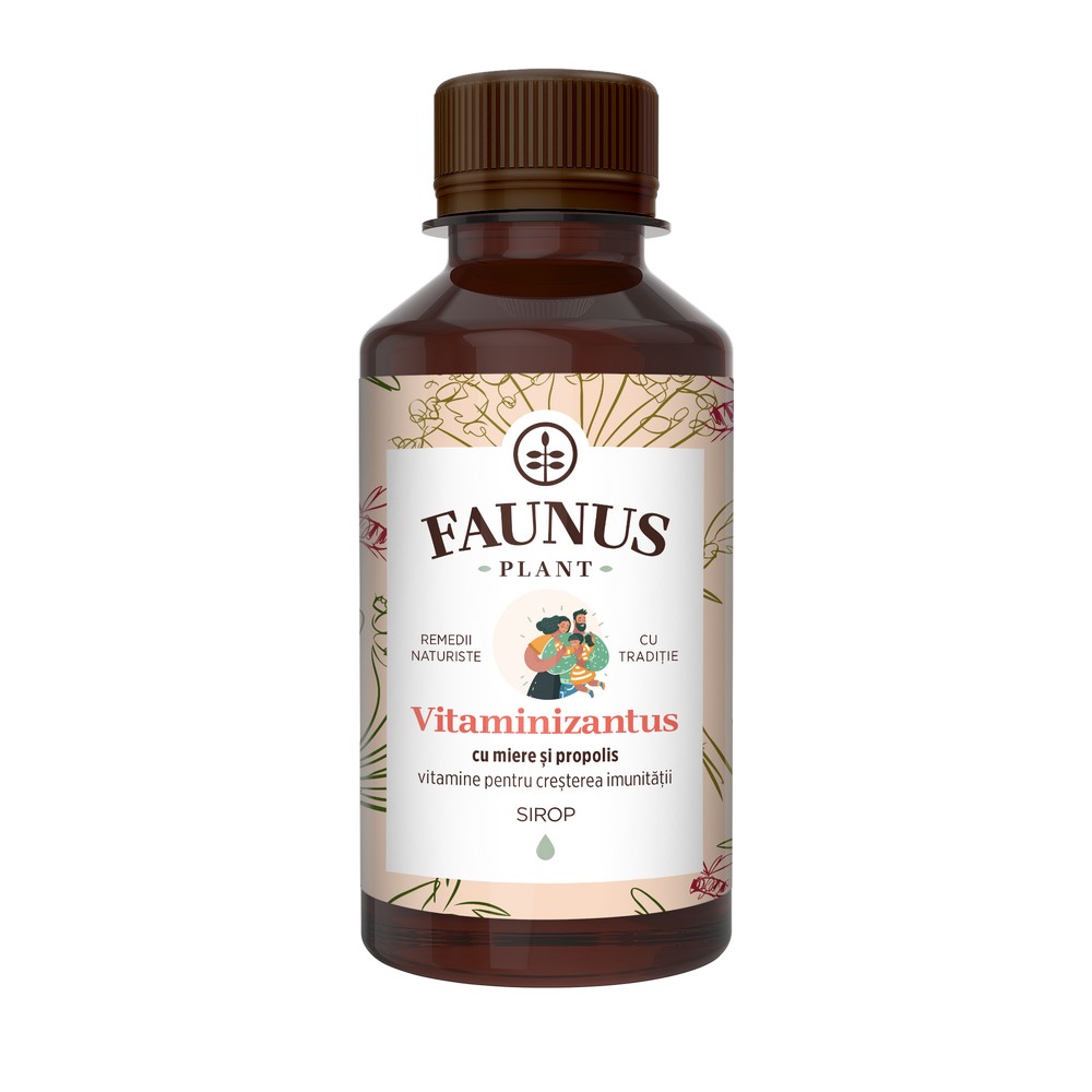 Sirop cu miere si propolis Vitaminizantus, 200ml, Faunus Plant Sirop cu miere si propolis Vitaminizantus, 200ml, Faunus Plant