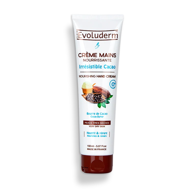 Crema de maini hranitoare Irrésistible Cacao, 150ml, Evoluderm Crema de maini hranitoare Irrésistible Cacao, 150ml, Evoluderm