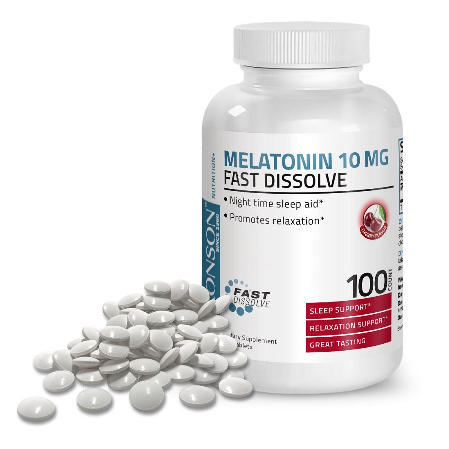 Melatonina 10mg Cherry Flavour, 100 tablete, Bronson Laboratories Melatonina 10mg Cherry Flavour, 100 tablete, Bronson Laboratories