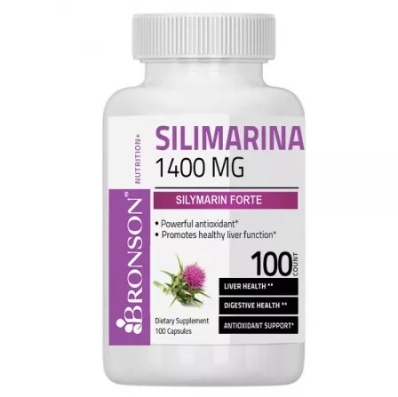 Silimarina Milk Thistle 1400mg, 100 capsule, Bronson Laboratories Silimarina Milk Thistle 1400mg, 100 capsule, Bronson Laboratories