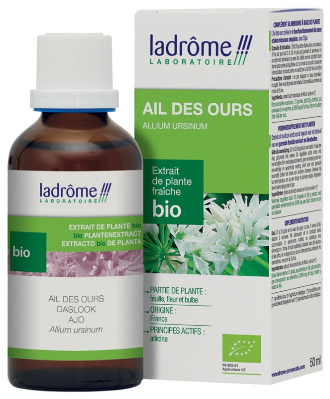 Tinctura Eco de usturoi salbatic Allium Ursinum, 50ml, Ladrome Tinctura Eco de usturoi salbatic Allium Ursinum, 50ml, Ladrome