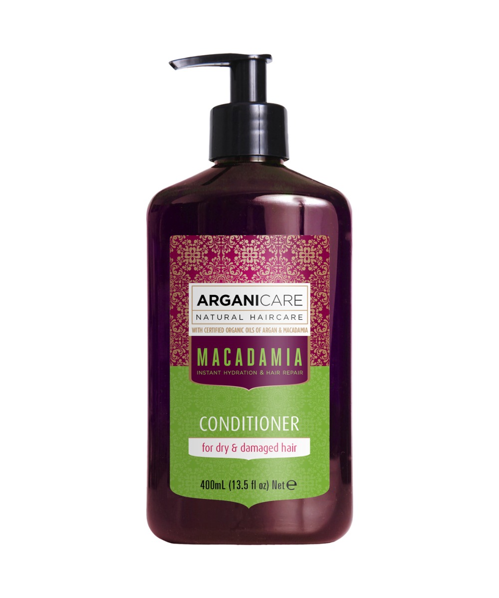 Balsam cu ulei de macadamia pentru par uscat si deteriorat, 400ml, Arganicare Balsam cu ulei de macadamia pentru par uscat si deteriorat, 400ml, Arganicare