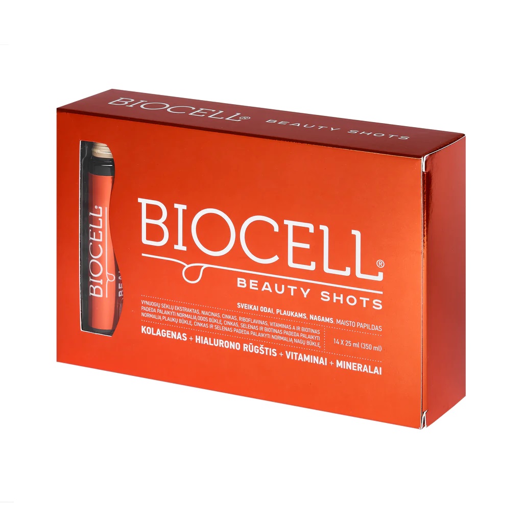 Fiole pentru frumusetea parului unghiilor si pielii Beauty Shots, 14 fiole buvabile x 25ml, Biocell Fiole pentru frumusetea parului unghiilor si pielii Beauty Shots, 14 fiole buvabile x 25ml, Biocell