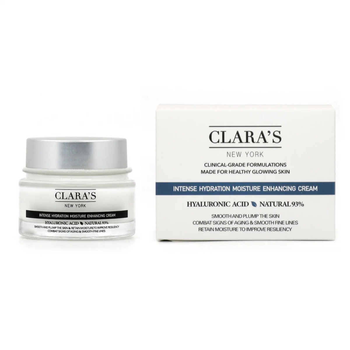 Crema hidratanta pentru fata cu Acid Hyaluronic, 50ml, Clara's New York Crema hidratanta pentru fata cu Acid Hyaluronic, 50ml, Clara's New York