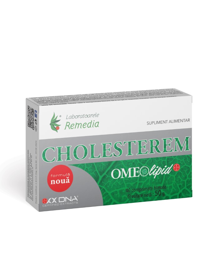 Cholesterem Omeolipid, 40 comprimate filmate, Laboratoarele Remedia Cholesterem Omeolipid, 40 comprimate filmate, Laboratoarele Remedia