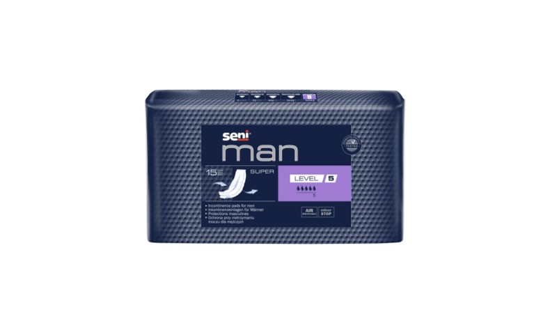 Absorbante pentru incontinenta Man Super Level 5, 15 bucati, Seni Absorbante pentru incontinenta Man Super Level 5, 15 bucati, Seni