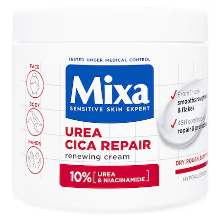 Crema cu efect regenerator pentru fata si corp Urea Cica Repair, 400ml, Mixa Crema cu efect regenerator pentru fata si corp Urea Cica Repair, 400ml, Mixa