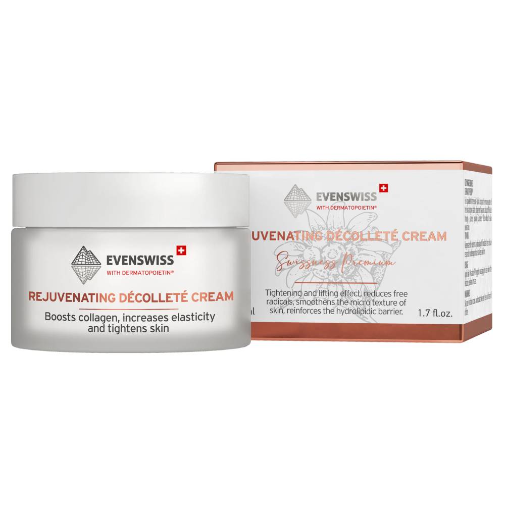 Crema pentru elasticitatea fetei si decolteului Rejuvenating Decolette, 50ml, Evenswiss Crema pentru elasticitatea fetei si decolteului Rejuvenating Decolette, 50ml, Evenswiss