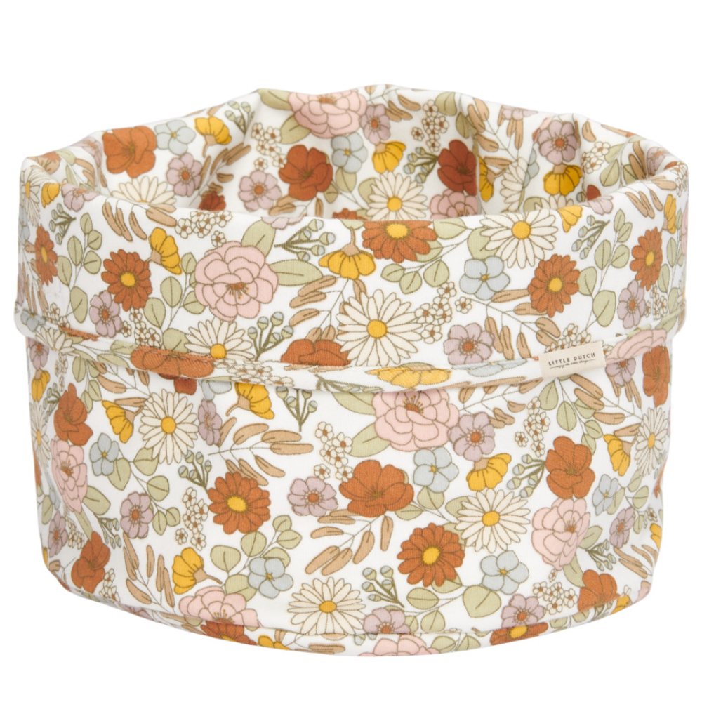 Cos de depozitare rotund pentru comoda de infasat Vintage Little Flowers, 1 bucata, Little Dutch Cos de depozitare rotund pentru comoda de infasat Vintage Little Flowers, 1 bucata, Little Dutch