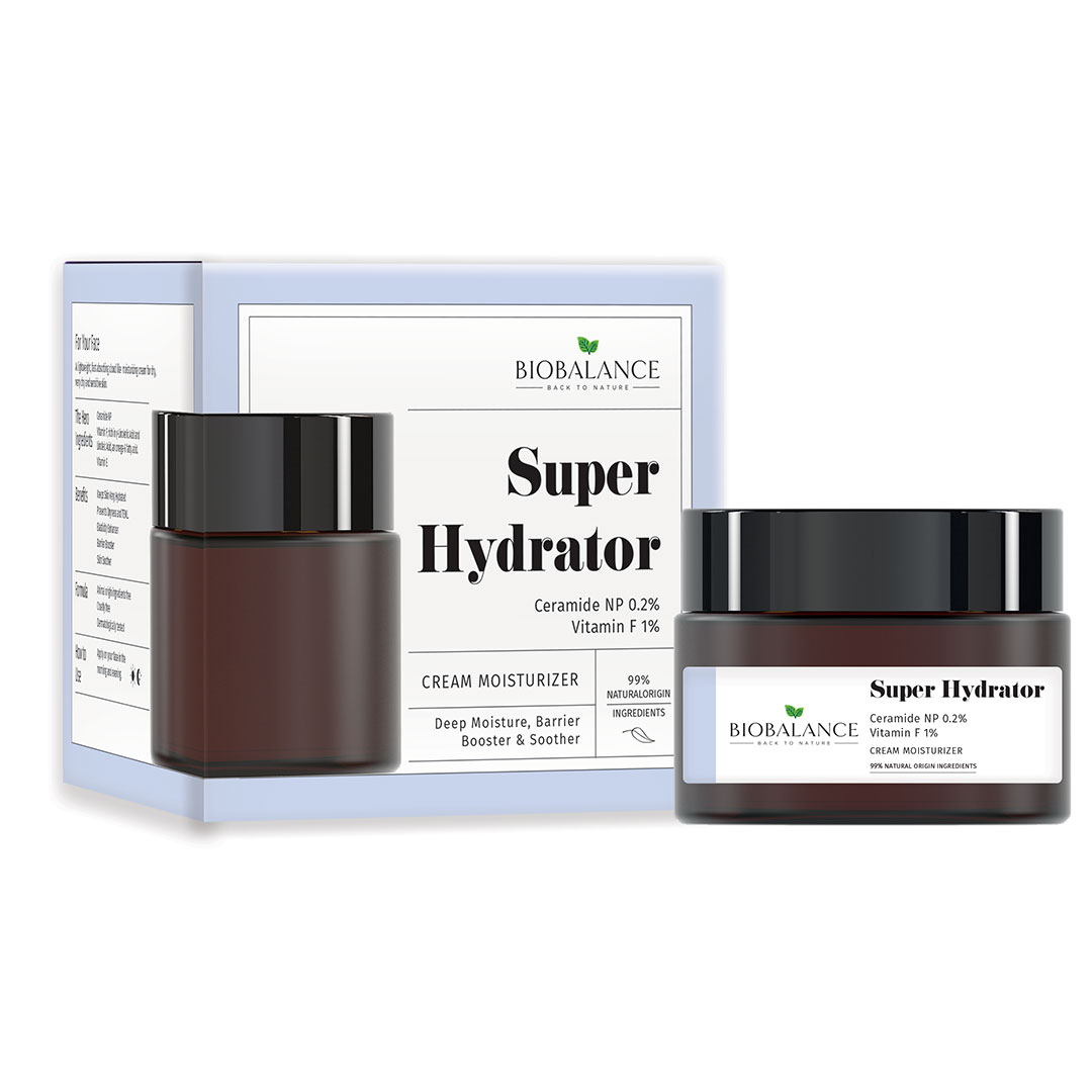 Crema reparatoare intensiv hidratanta cu Ceramide 0.2% + Vitamina F 1% Super Hydrator, 50ml, Bio Balance Crema reparatoare intensiv hidratanta cu Ceramide 0.2% + Vitamina F 1% Super Hydrator, 50ml, Bio Balance