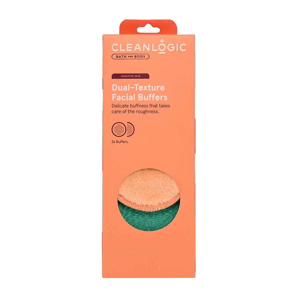 Set bureti pentru curatarea fetei cu doua texturi Bath & Body, 3 bucati, Cleanlogic Set bureti pentru curatarea fetei cu doua texturi Bath & Body, 3 bucati, Cleanlogic