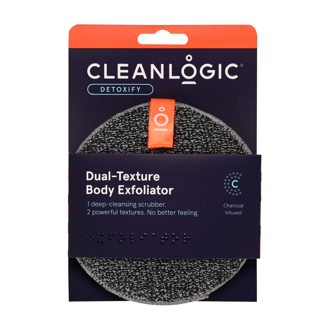 Burete exfoliant pentru piele sensibila cu doua texturi Detoxify, 1 bucata, Cleanlogic Burete exfoliant pentru piele sensibila cu doua texturi Detoxify, 1 bucata, Cleanlogic