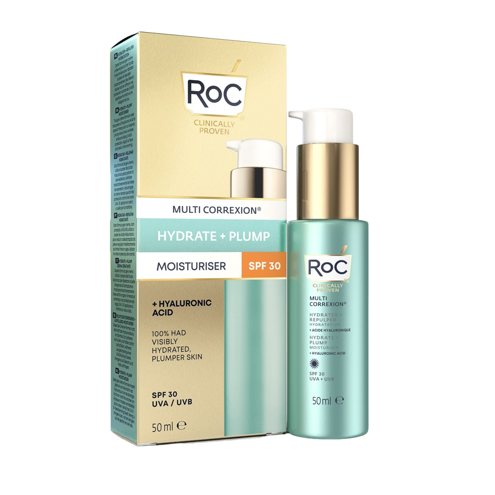 Crema hidratanta de zi cu SPF 30 Multi Correxion Hydrate + Plump, 50ml, RoC Crema hidratanta de zi cu SPF 30 Multi Correxion Hydrate + Plump, 50ml, RoC