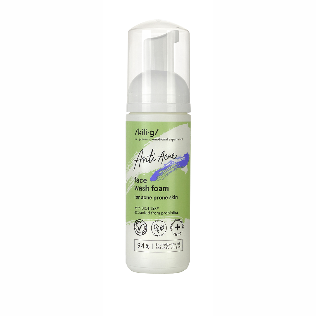 Spuma curatare faciala pentru ten acneic si sensibil Anti Acne, 150ml, Kilig Spuma curatare faciala pentru ten acneic si sensibil Anti Acne, 150ml, Kilig