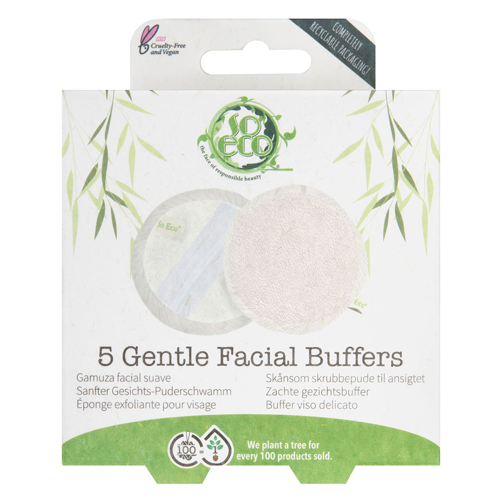 Set 5 dischete ecologice delicate pentru curatarea fetei, 1 bucata, So Eco Set 5 dischete ecologice delicate pentru curatarea fetei, 1 bucata, So Eco