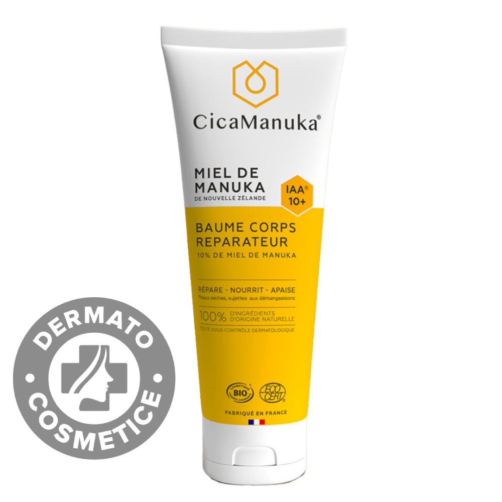 Balsam de corp reparator 10% miere de Manuka IAA10+, 200ml, CicaManuka Balsam de corp reparator 10% miere de Manuka IAA10+, 200ml, CicaManuka