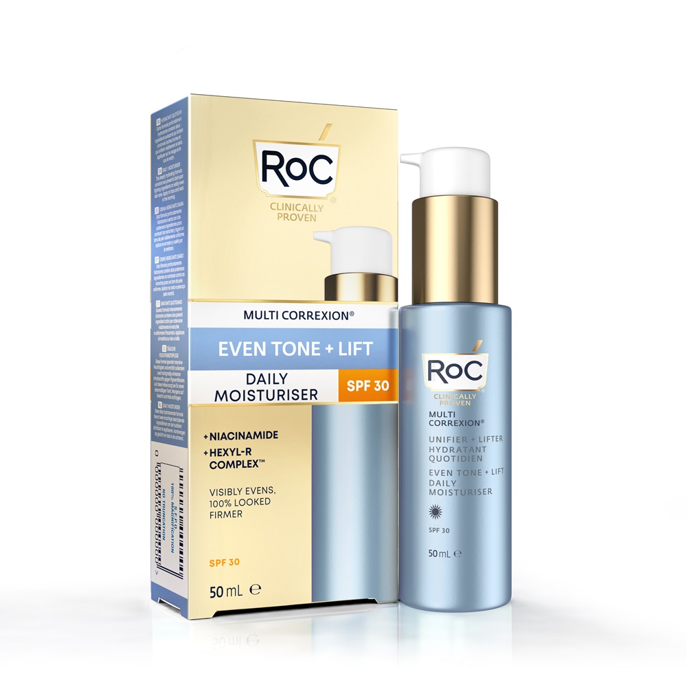 Crema de zi cu SPF 30 Multi Correxion Even Tone + Lift, 50ml, RoC Crema de zi cu SPF 30 Multi Correxion Even Tone + Lift, 50ml, RoC