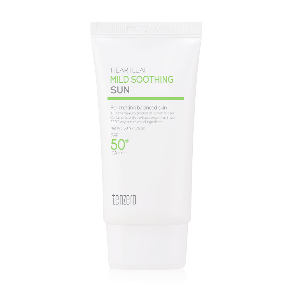 Crema cu protectie solara SPF50+ Heartleaf Mild Soothing, 50g, Tenzero Crema cu protectie solara SPF50+ Heartleaf Mild Soothing, 50g, Tenzero