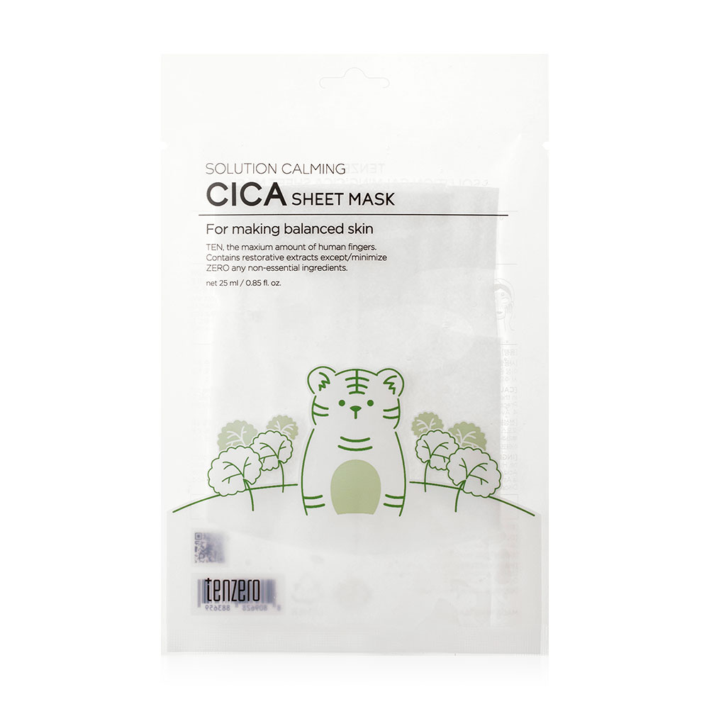Masca servetel pentru ten Solution Calming Cica, 25ml, Tenzero Masca servetel pentru ten Solution Calming Cica, 25ml, Tenzero