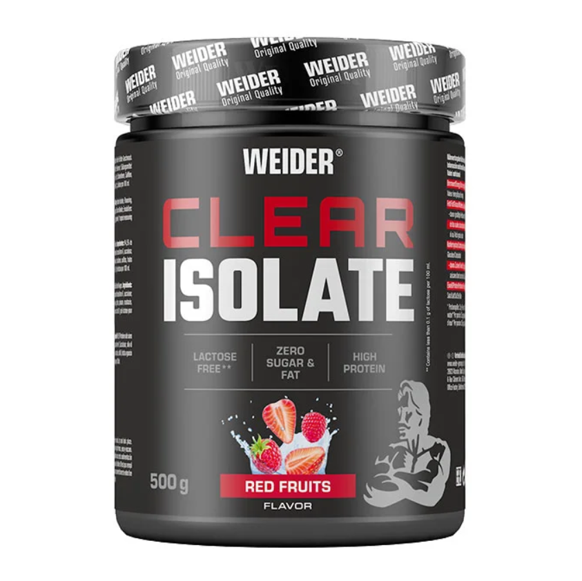Pudra proteica cu aroma de fructe rosii Clear Isolate, 500g, Weider Pudra proteica cu aroma de fructe rosii Clear Isolate, 500g, Weider