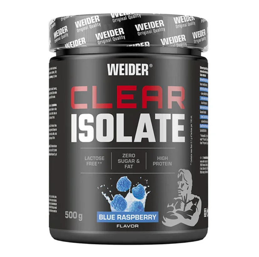 Pudra proteica cu aroma de Blue Raspberry Clear Isolate, 500g, Weider Pudra proteica cu aroma de Blue Raspberry Clear Isolate, 500g, Weider