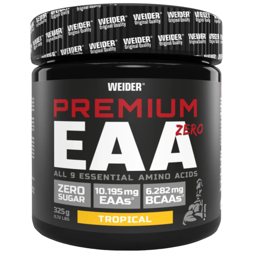 Aminoacizi esentiali pulbere cu aroma tropical Premium EAA, 325g, Weider Aminoacizi esentiali pulbere cu aroma tropical Premium EAA, 325g, Weider