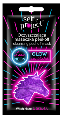 Masca exfolianta de curatare neon Unicorn Glow in Violet, 10ml, Selfie Project Masca exfolianta de curatare neon Unicorn Glow in Violet, 10ml, Selfie Project