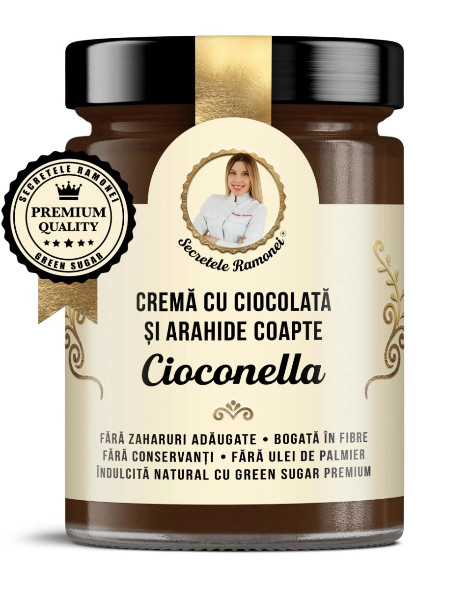 Crema de arahide si cacao Cioconella Secretele Ramonei, 350g, Laboratoarele Remedia Crema de arahide si cacao Cioconella Secretele Ramonei, 350g, Laboratoarele Remedia
