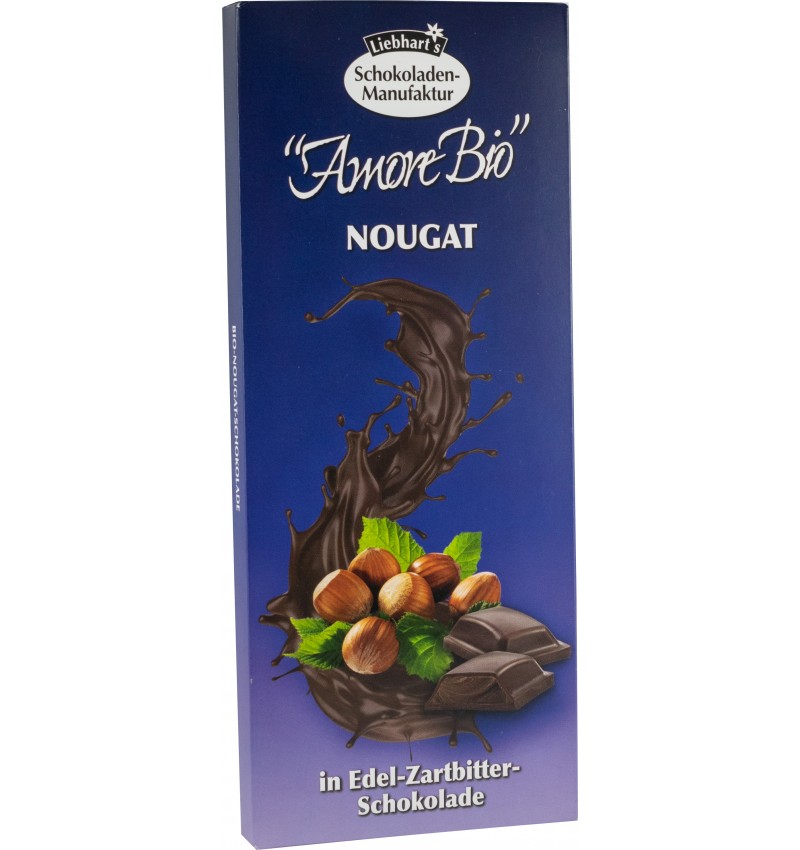 Ciocolata amaruie cu crema de alune, 100g, Liebhart’s Amore Bio Ciocolata amaruie cu crema de alune, 100g, Liebhart’s Amore Bio