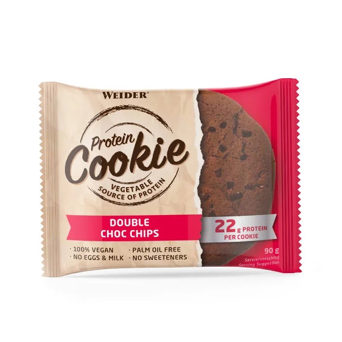Prajitura proteica cu aroma de Double Choc Chips Protein Cookie, 90g, Weider Prajitura proteica cu aroma de Double Choc Chips Protein Cookie, 90g, Weider