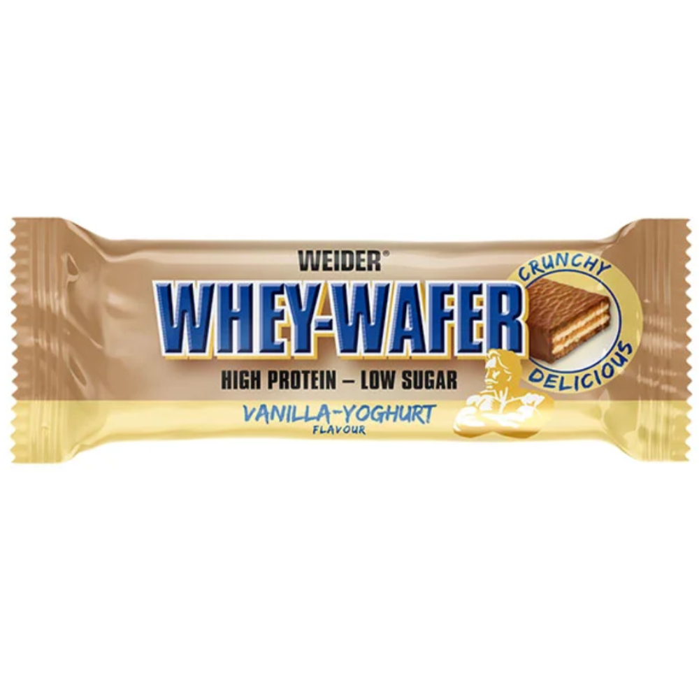 Napolitana proteica cu aroma de vanilie-iaurt Whey Wafer, 35g, Weider Napolitana proteica cu aroma de vanilie-iaurt Whey Wafer, 35g, Weider
