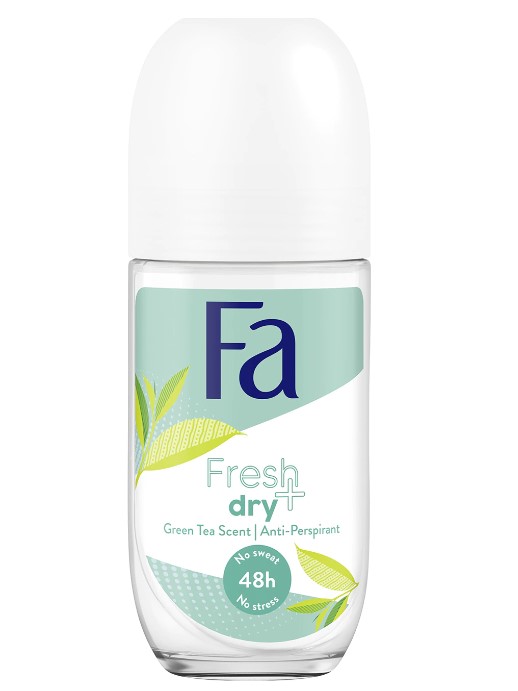 Deodorant roll-on anti-perspirant cu parfum de ceai verde Fresh & Dry, 50ml, Fa Deodorant roll-on anti-perspirant cu parfum de ceai verde Fresh & Dry, 50ml, Fa