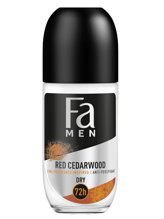 Deodorant roll-on anti-perspirant pentru barbati Red Cedarwood, 50ml, Fa Deodorant roll-on anti-perspirant pentru barbati Red Cedarwood, 50ml, Fa