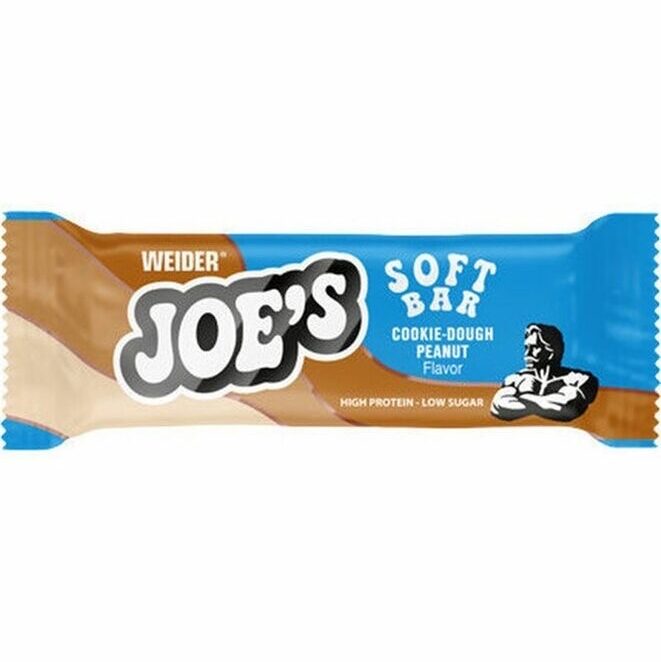 Baton proteic cu aroma de Cookie-Dough Peanut Joe's Soft Bat, 50g, Weider Baton proteic cu aroma de Cookie-Dough Peanut Joe's Soft Bat, 50g, Weider