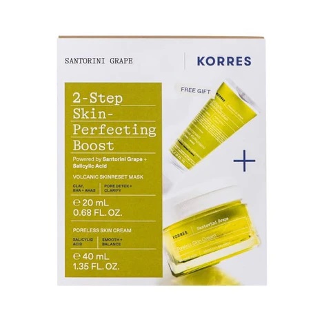 Pachet Santorini Grape Crema de fata 40ml + Masca Volcanic SkinReset 20ml, Korres Pachet Santorini Grape Crema de fata 40ml + Masca Volcanic SkinReset 20ml, Korres