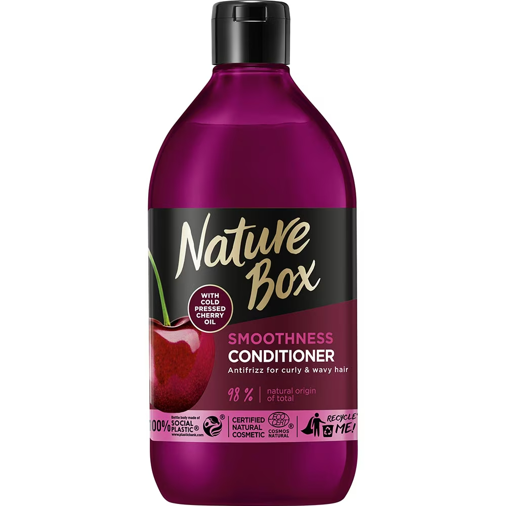 Balsam cu ulei din samburi de cirese presat la rece, 385ml, Nature Box Balsam cu ulei din samburi de cirese presat la rece, 385ml, Nature Box