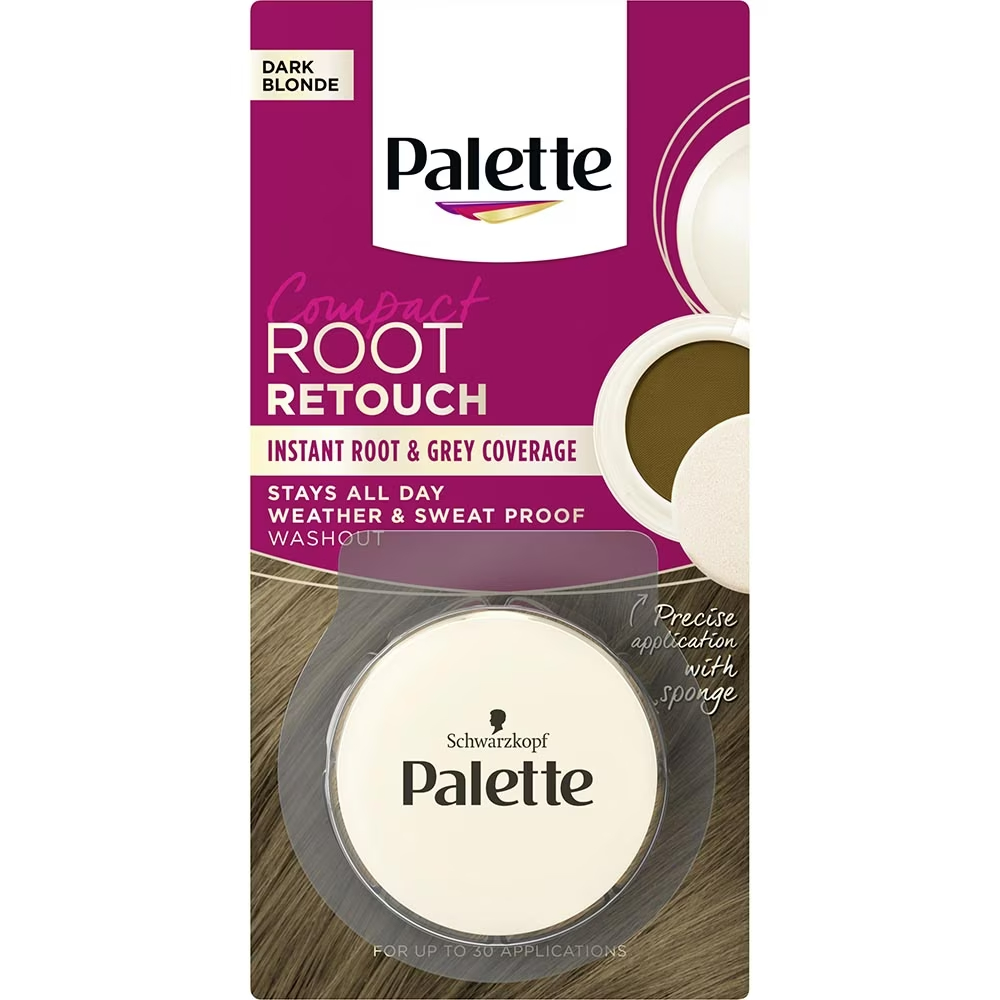 Corector pentru acoperirea firelor albe 7-0 Blond Inchis Compact Root Retouch, 3g, Palette Corector pentru acoperirea firelor albe 7-0 Blond Inchis Compact Root Retouch, 3g, Palette