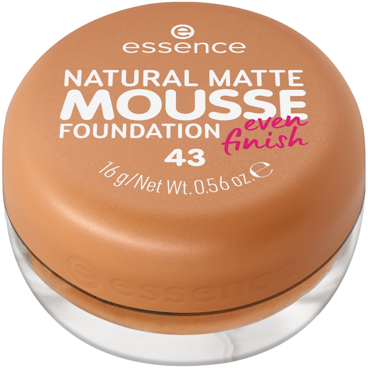 Fond de ten mat Natural Matte Mousse Foundation 43, 16g, Essence Fond de ten mat Natural Matte Mousse Foundation 43, 16g, Essence