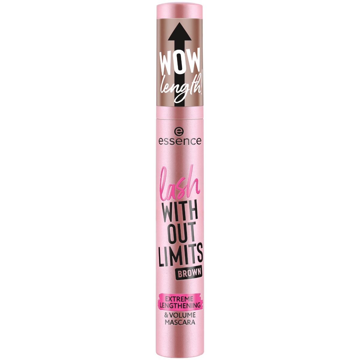 Mascara Lash Without Limits Brown Extreme Lengthening & Volume 02 - Brown, 13ml, Essence Mascara Lash Without Limits Brown Extreme Lengthening & Volume 02 - Brown, 13ml, Essence