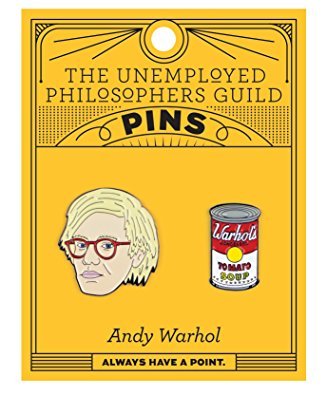 Set insigne - Warthol and Soup Can | The Unemployed Philosophers Guild Set insigne - Warthol and Soup Can | The Unemployed Philosophers Guild