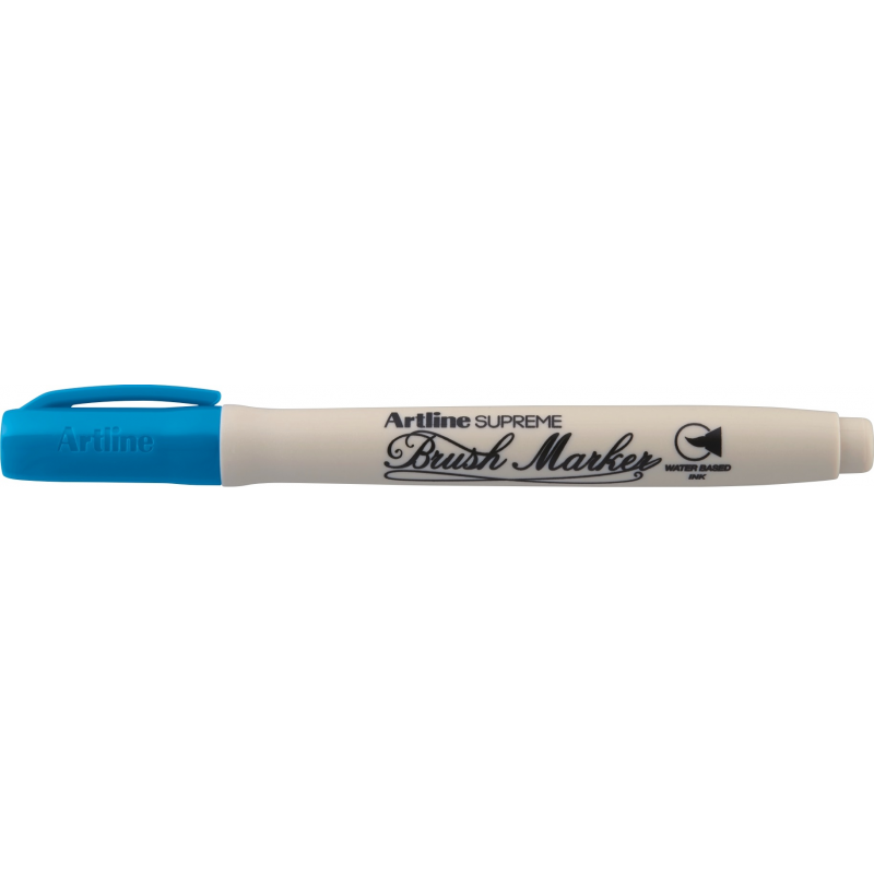 Carioca Artline Supreme, Varf Flexibil (tip Pensula) - Albastru Sky Carioca Artline Supreme, Varf Flexibil (tip Pensula) - Albastru Sky