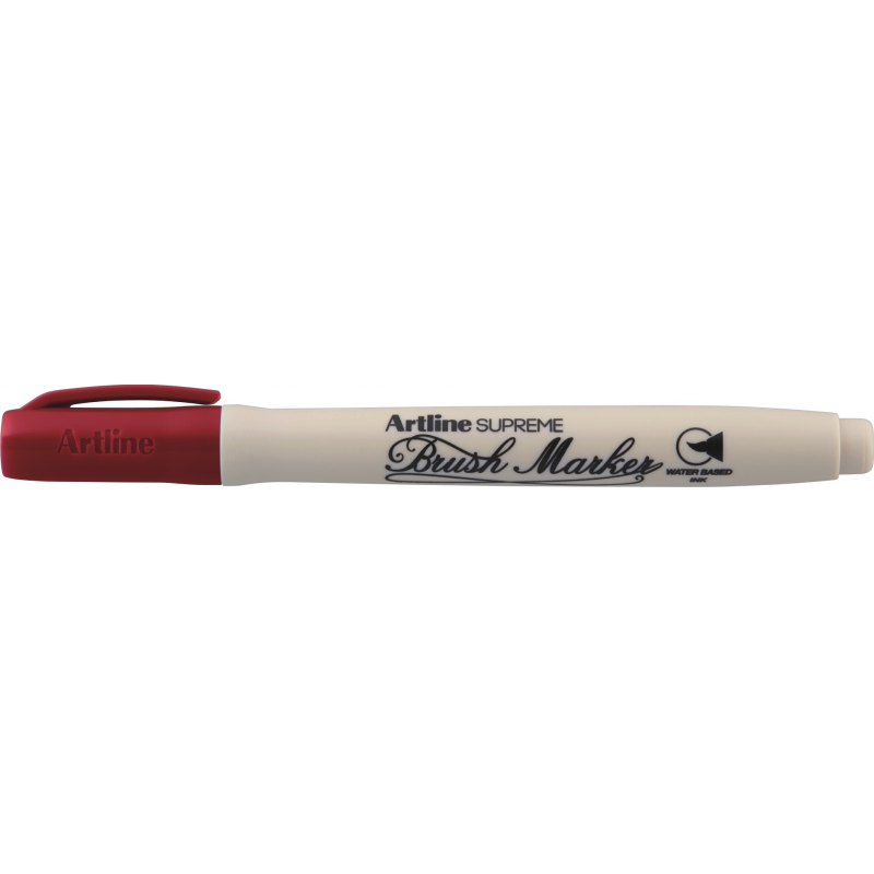 Carioca Artline Supreme, Varf Flexibil (tip Pensula) - Rosu Inchis Carioca Artline Supreme, Varf Flexibil (tip Pensula) - Rosu Inchis